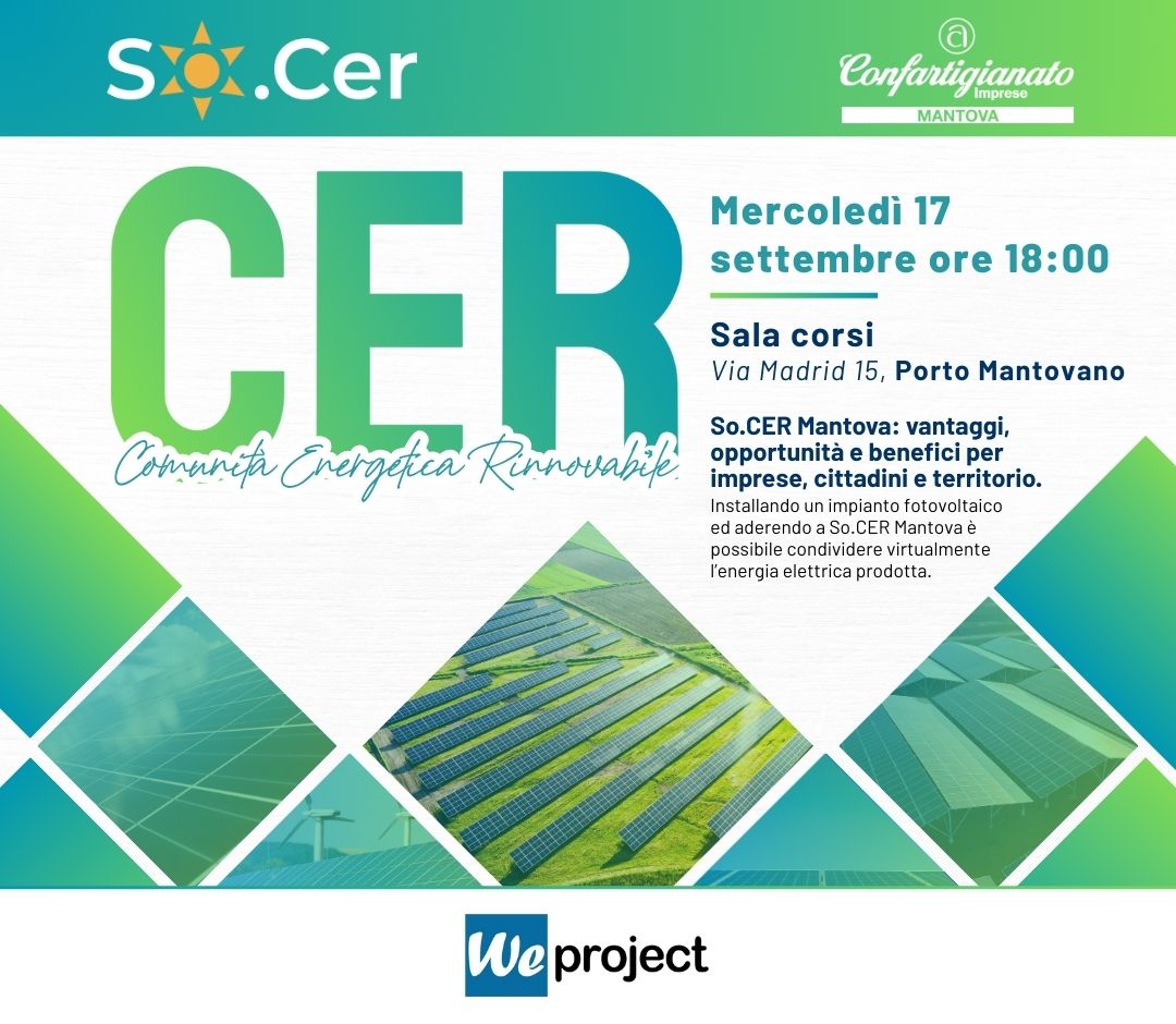 17 SETTEMBRE | SoCER Mantova: vantaggi, opportunità e benefici per imprese, cittadini e territorio